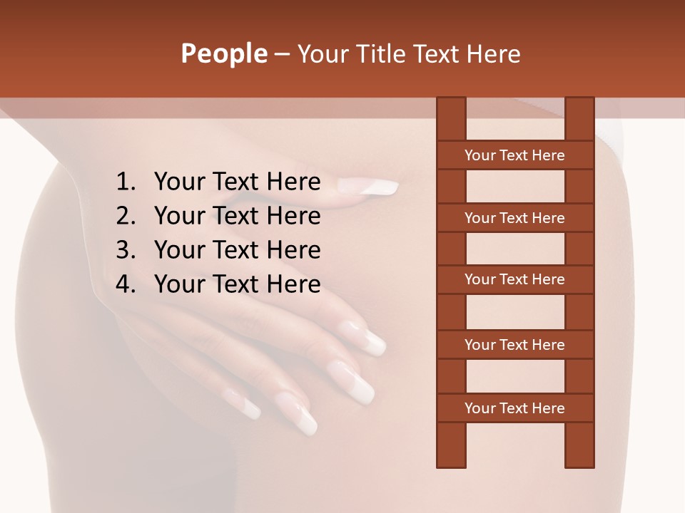 Posing Slim Isolated PowerPoint Template
