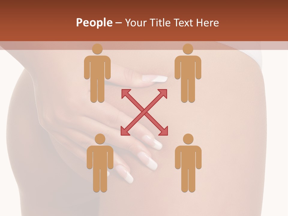 Posing Slim Isolated PowerPoint Template