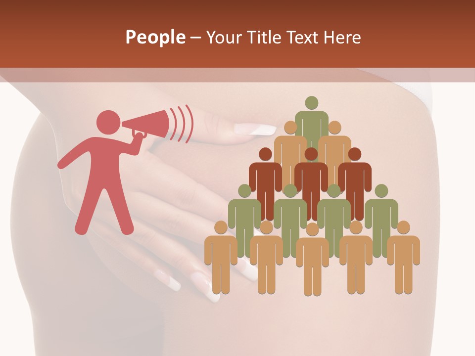 Posing Slim Isolated PowerPoint Template