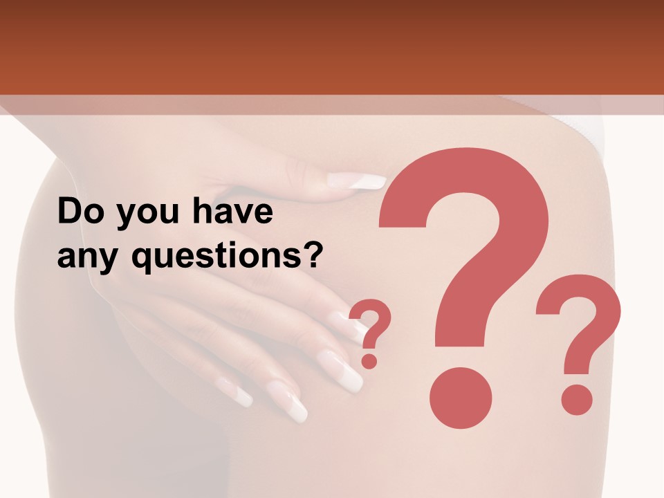 Posing Slim Isolated PowerPoint Template