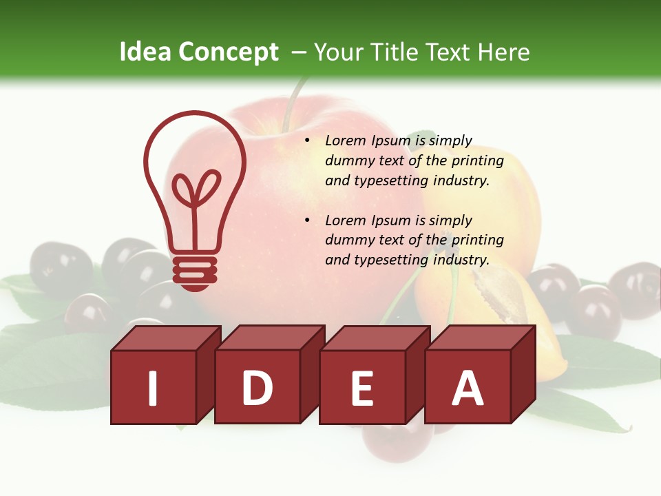 Tasty Red Fragrance PowerPoint Template