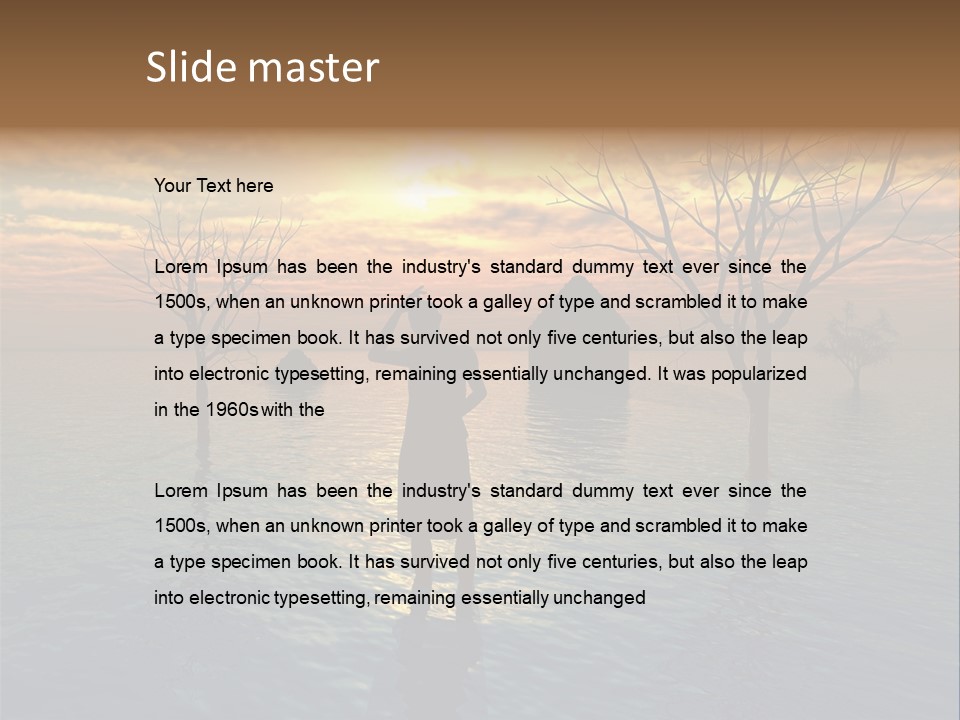 Climate Change Relief Rain PowerPoint Template