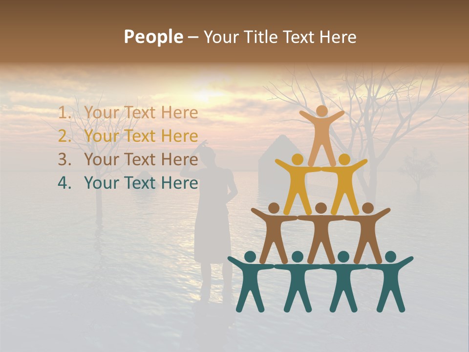 Climate Change Relief Rain PowerPoint Template