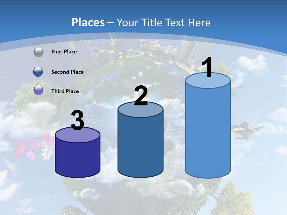 Spherical Reforestation Symbol PowerPoint Template