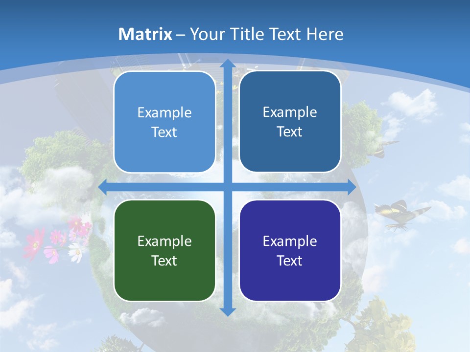 Spherical Reforestation Symbol PowerPoint Template