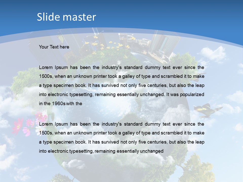 Spherical Reforestation Symbol PowerPoint Template