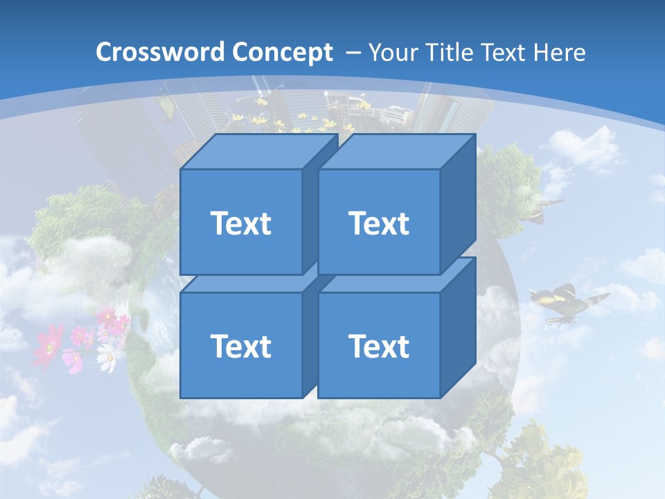 Spherical Reforestation Symbol PowerPoint Template