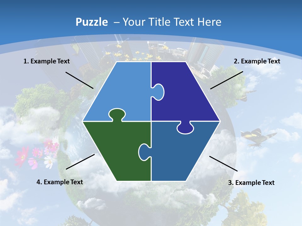 Spherical Reforestation Symbol PowerPoint Template