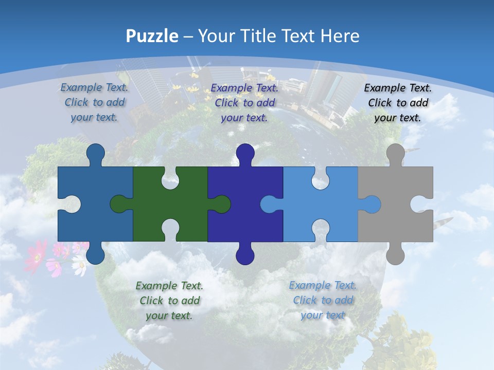 Spherical Reforestation Symbol PowerPoint Template