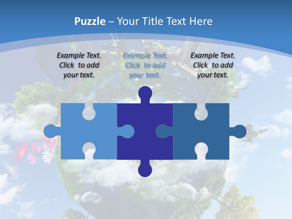 Spherical Reforestation Symbol PowerPoint Template