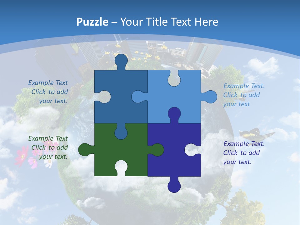 Spherical Reforestation Symbol PowerPoint Template