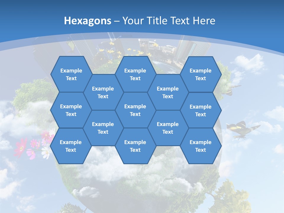 Spherical Reforestation Symbol PowerPoint Template