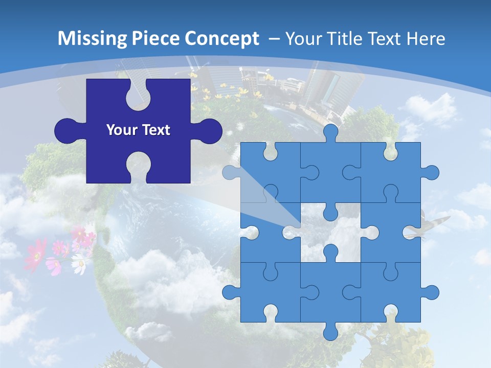 Spherical Reforestation Symbol PowerPoint Template