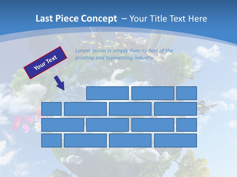 Spherical Reforestation Symbol PowerPoint Template