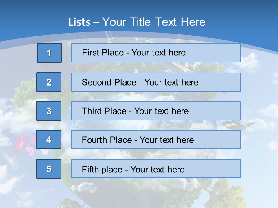 Spherical Reforestation Symbol PowerPoint Template