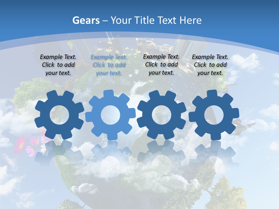 Spherical Reforestation Symbol PowerPoint Template