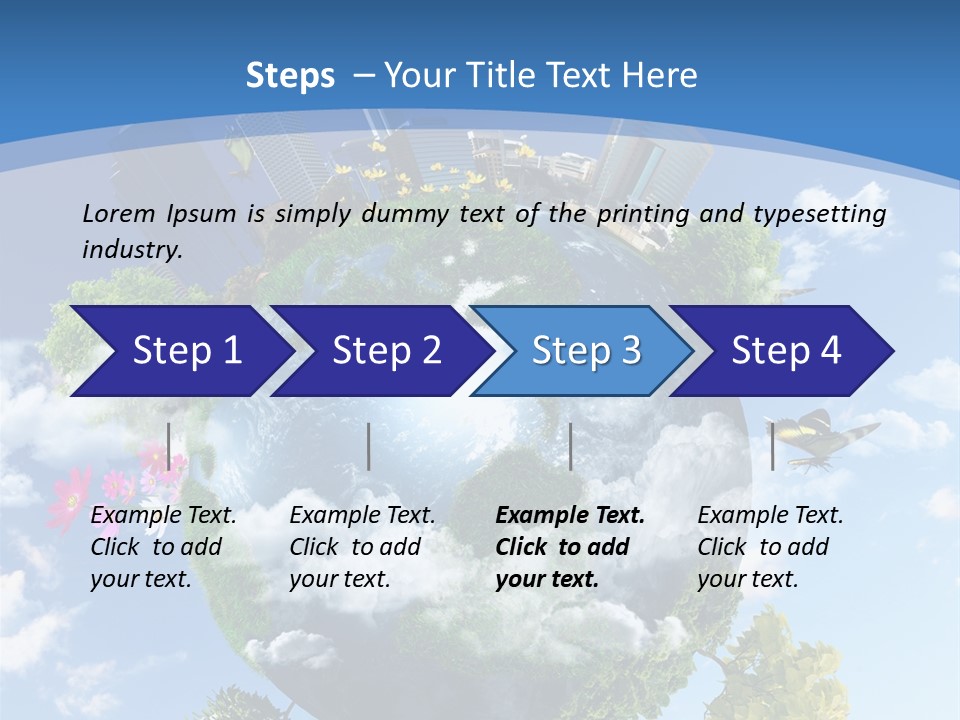 Spherical Reforestation Symbol PowerPoint Template