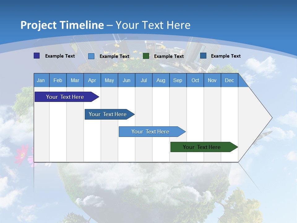 Spherical Reforestation Symbol PowerPoint Template