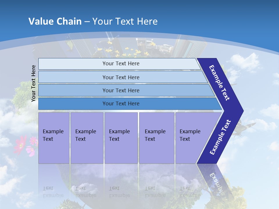 Spherical Reforestation Symbol PowerPoint Template