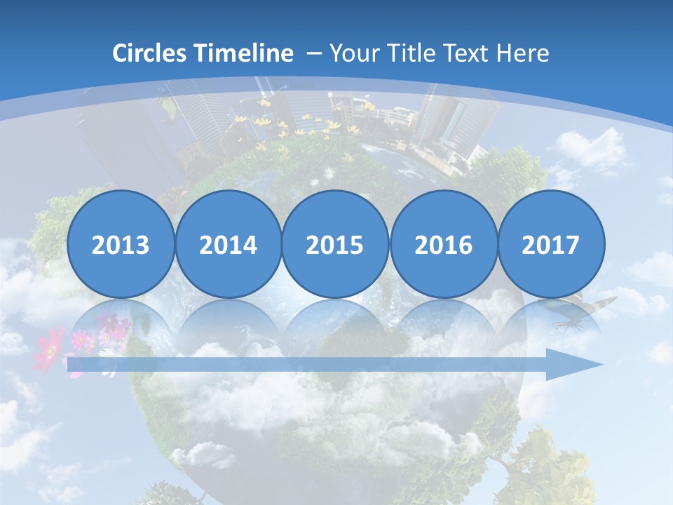 Spherical Reforestation Symbol PowerPoint Template