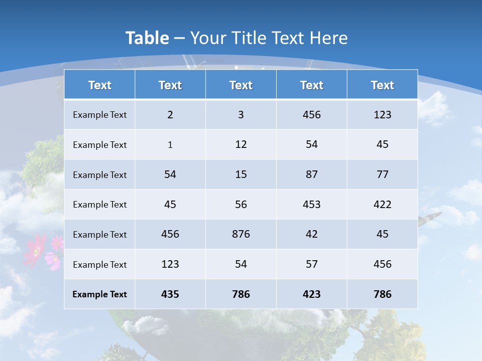 Spherical Reforestation Symbol PowerPoint Template