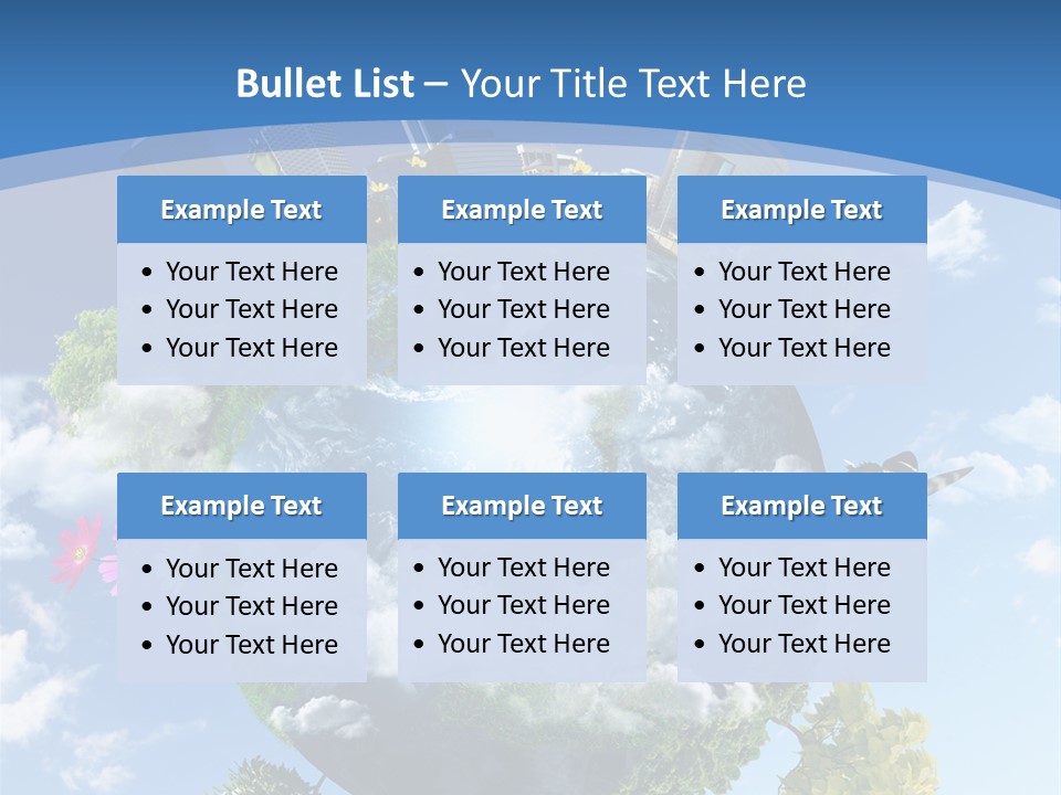 Spherical Reforestation Symbol PowerPoint Template
