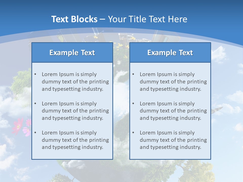 Spherical Reforestation Symbol PowerPoint Template