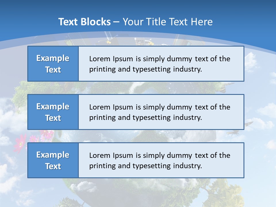 Spherical Reforestation Symbol PowerPoint Template