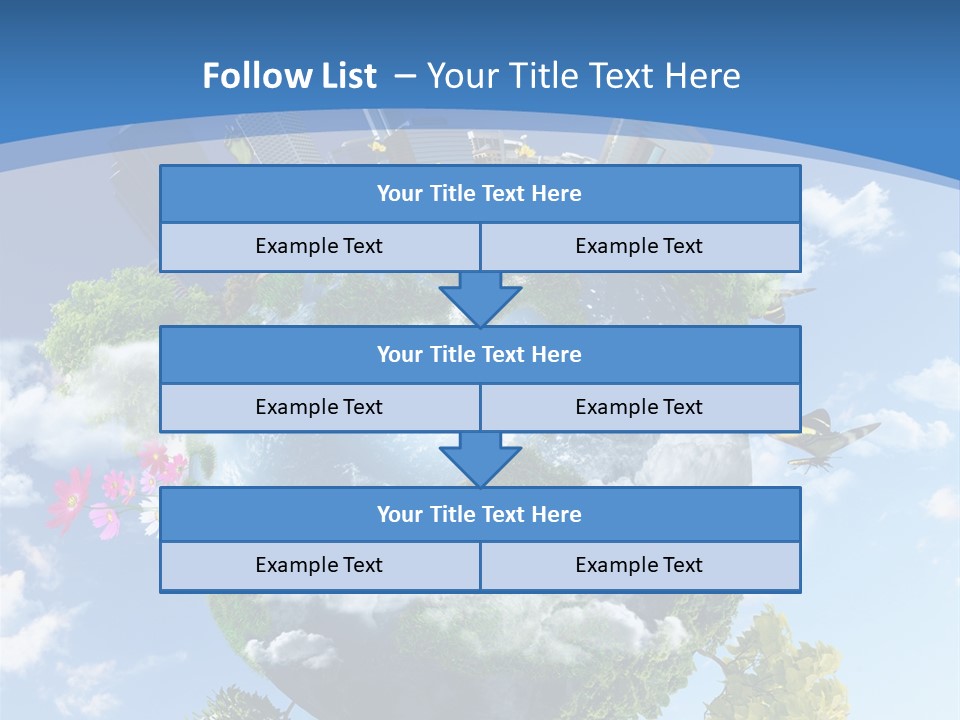 Spherical Reforestation Symbol PowerPoint Template