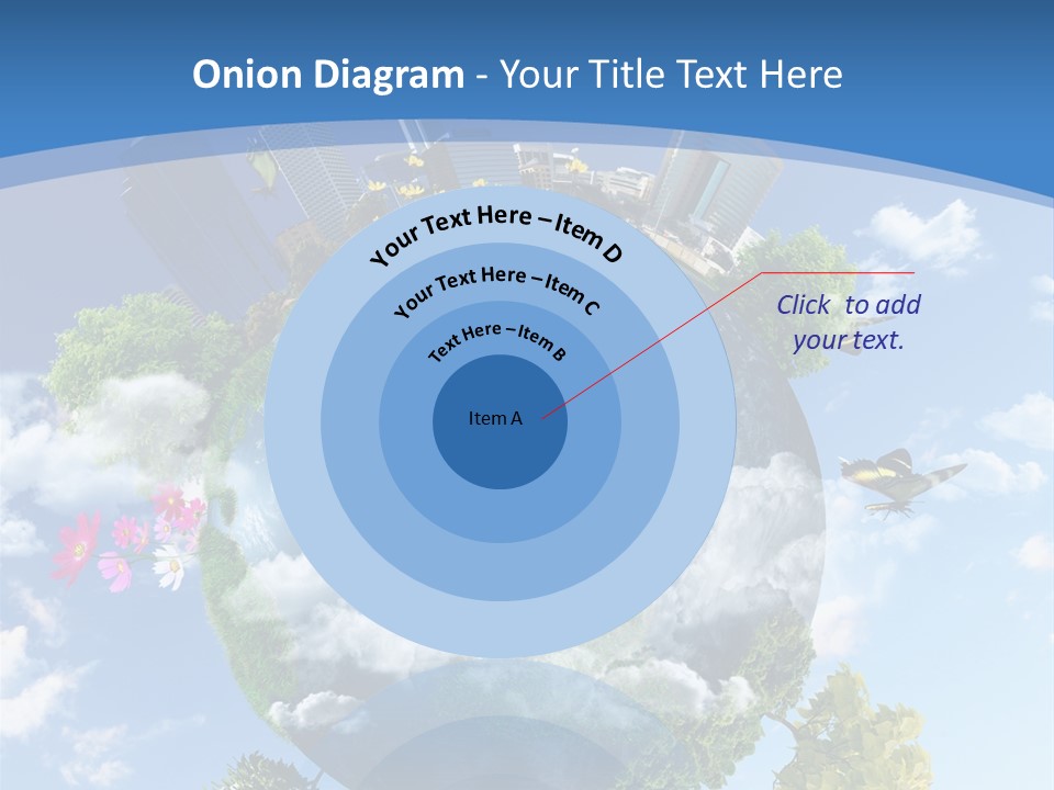Spherical Reforestation Symbol PowerPoint Template