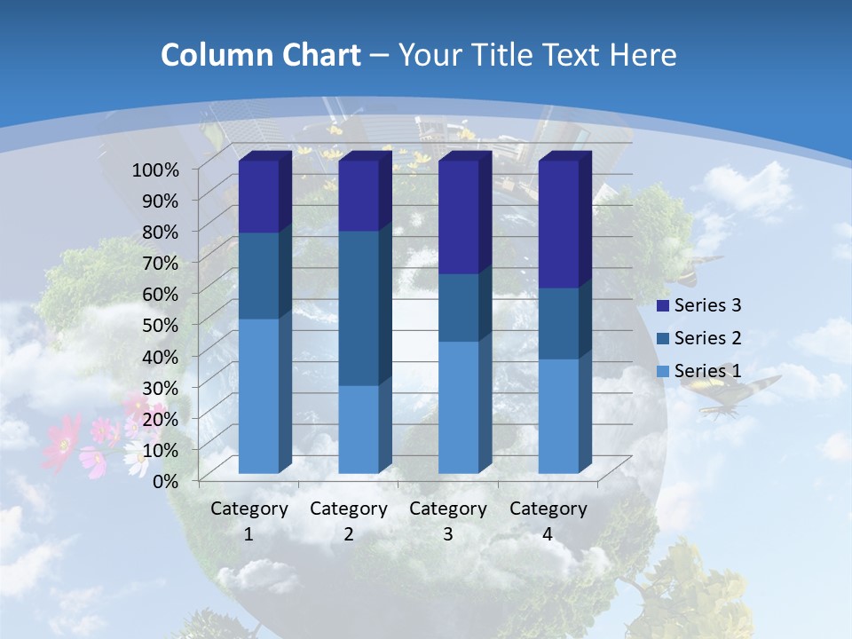 Spherical Reforestation Symbol PowerPoint Template