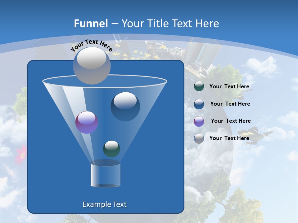 Spherical Reforestation Symbol PowerPoint Template