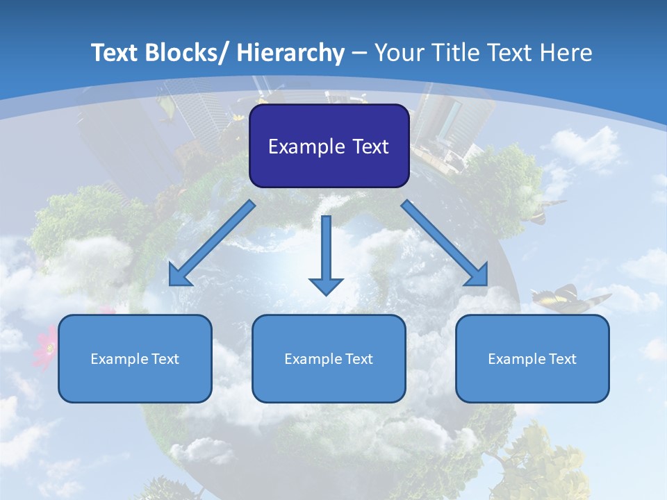 Spherical Reforestation Symbol PowerPoint Template