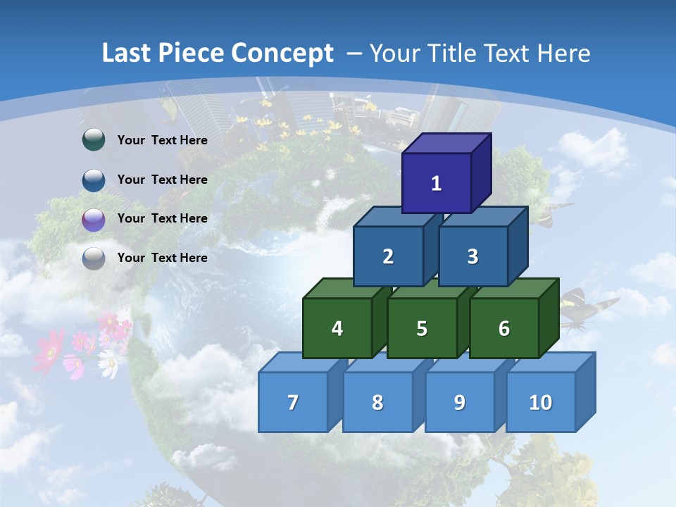 Spherical Reforestation Symbol PowerPoint Template