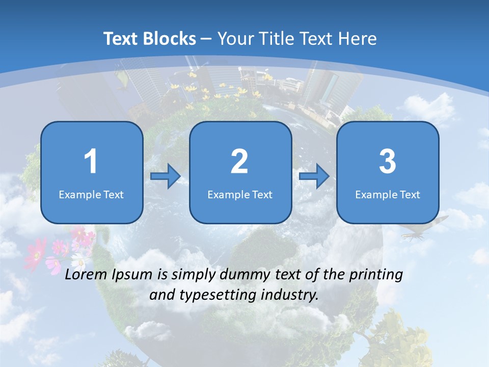 Spherical Reforestation Symbol PowerPoint Template