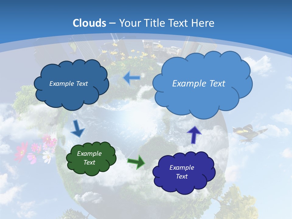 Spherical Reforestation Symbol PowerPoint Template