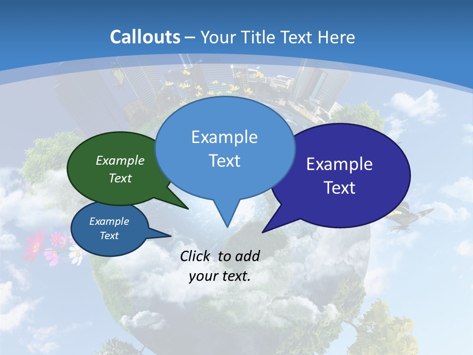 Spherical Reforestation Symbol PowerPoint Template