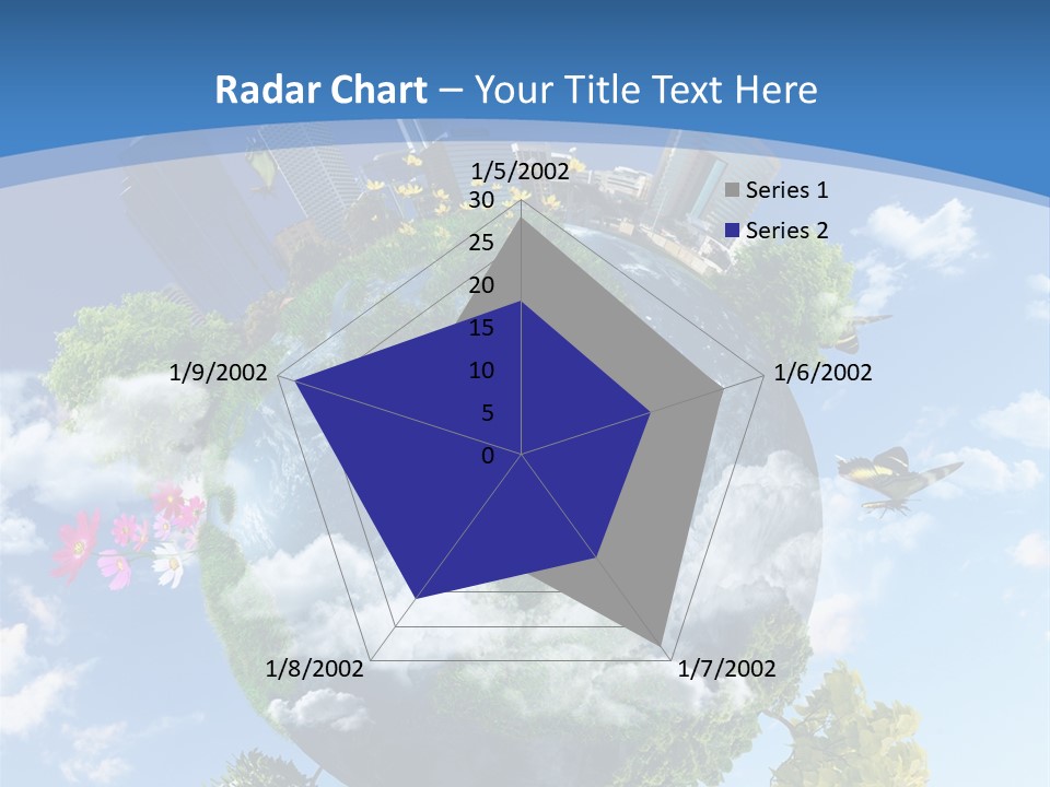 Spherical Reforestation Symbol PowerPoint Template