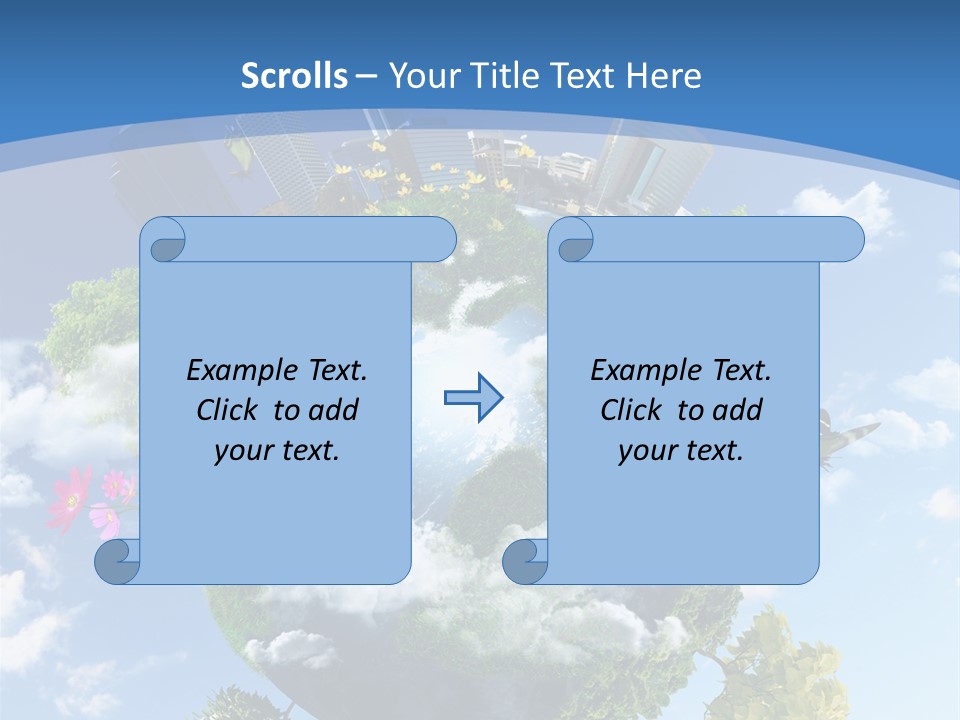 Spherical Reforestation Symbol PowerPoint Template