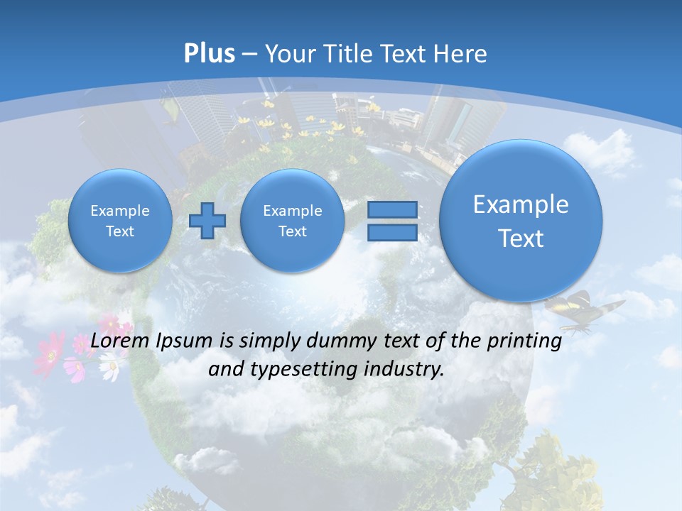 Spherical Reforestation Symbol PowerPoint Template