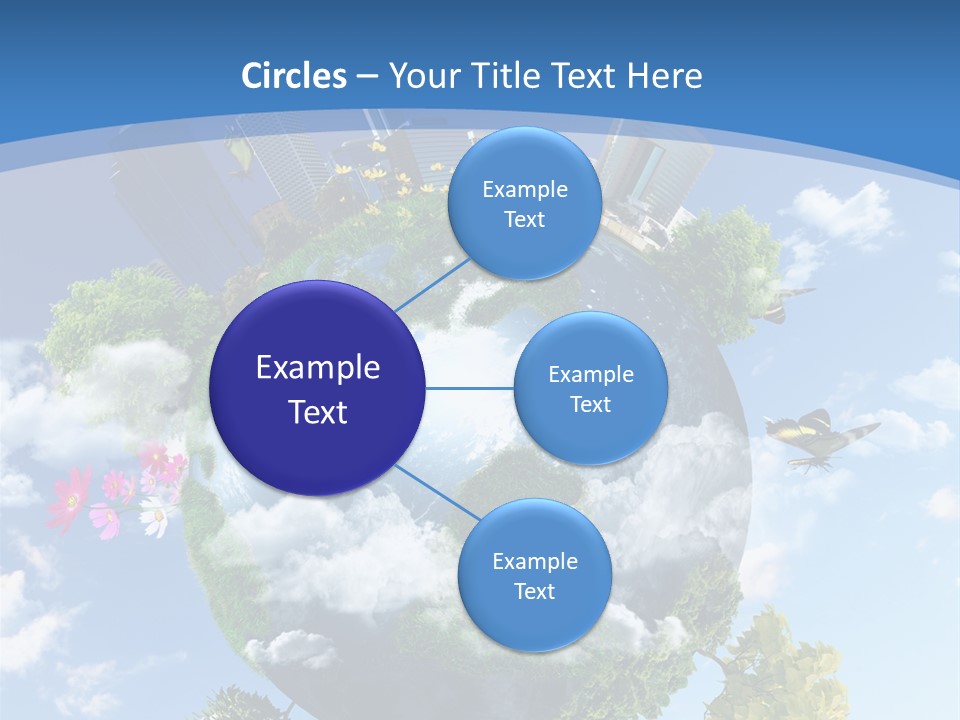 Spherical Reforestation Symbol PowerPoint Template