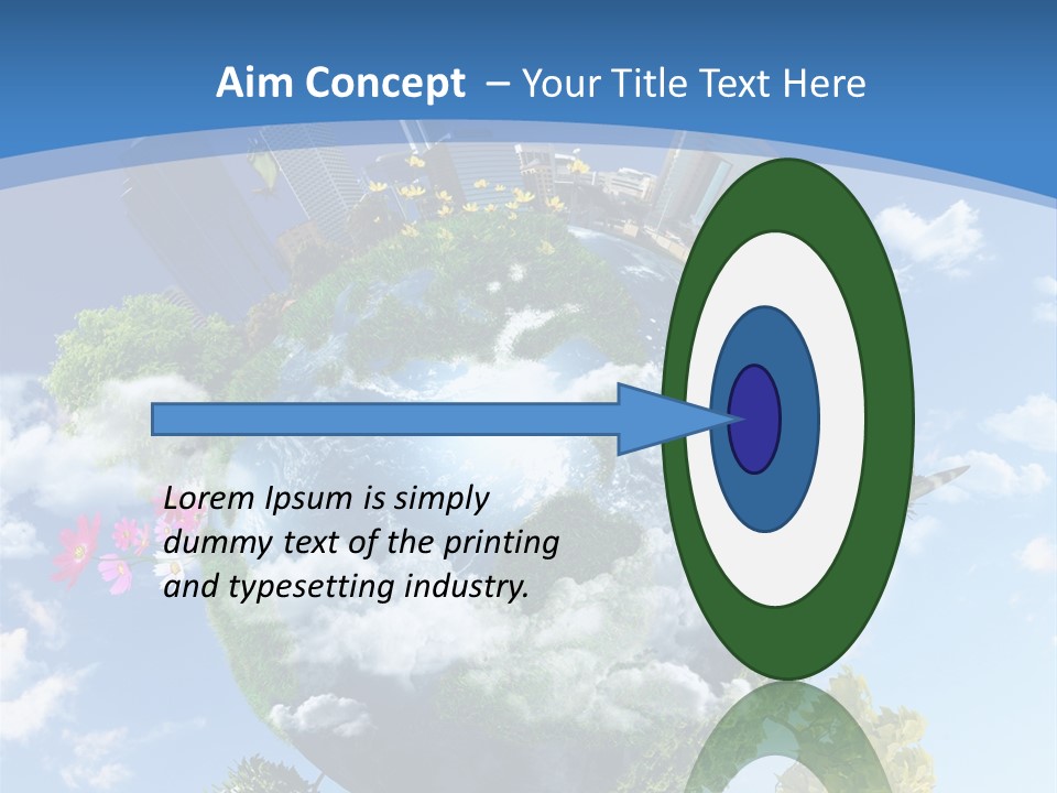 Spherical Reforestation Symbol PowerPoint Template