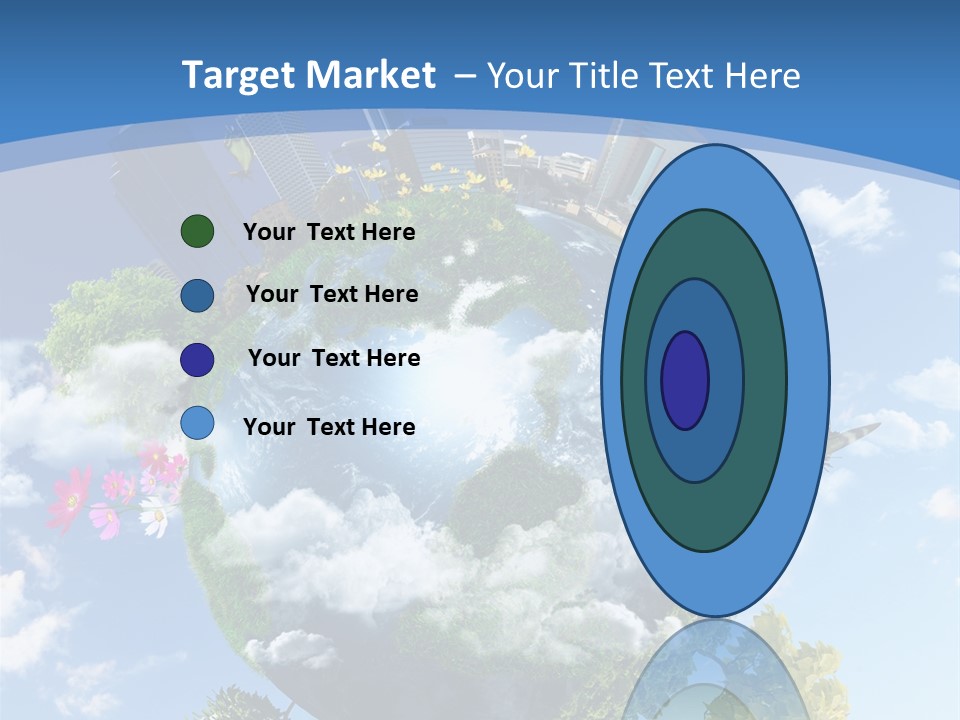 Spherical Reforestation Symbol PowerPoint Template