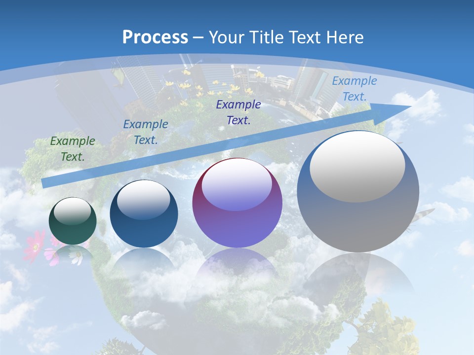 Spherical Reforestation Symbol PowerPoint Template