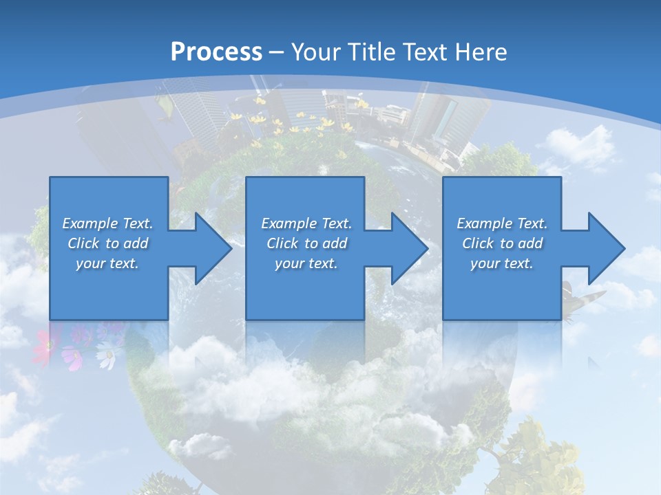 Spherical Reforestation Symbol PowerPoint Template
