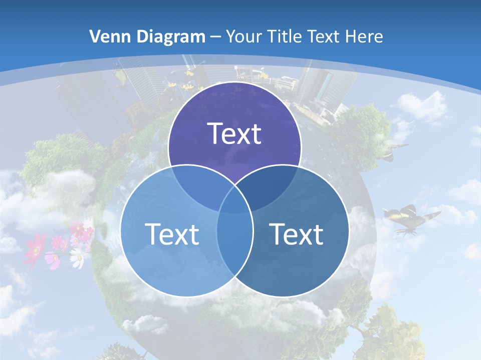 Spherical Reforestation Symbol PowerPoint Template