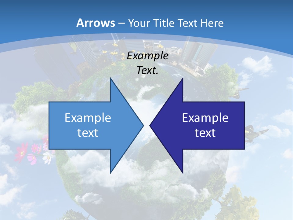 Spherical Reforestation Symbol PowerPoint Template