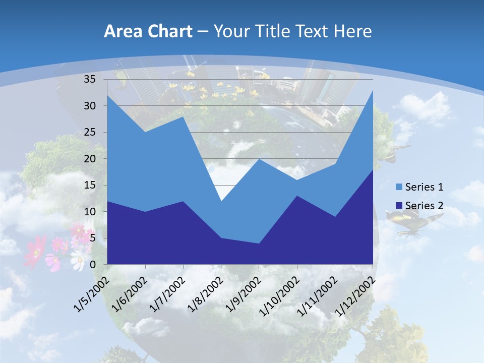 Spherical Reforestation Symbol PowerPoint Template