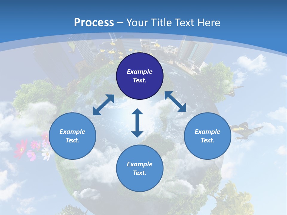 Spherical Reforestation Symbol PowerPoint Template