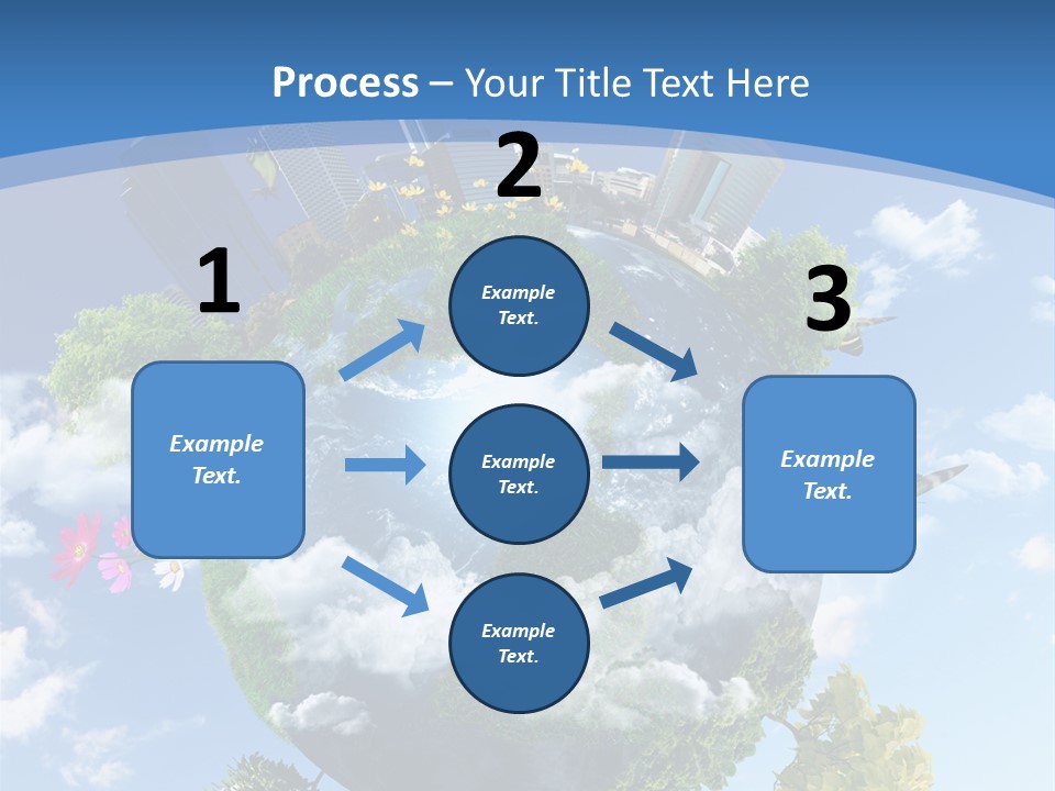 Spherical Reforestation Symbol PowerPoint Template